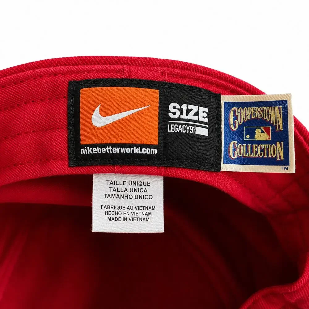 Nike Cincinnati Reds Legacy91 Dri-FIT Fitted Hat Red MLB Cooperstown OSFA